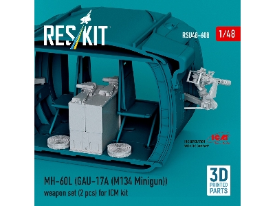 Sikorsky Mh-60l - 3d-printed Gau-17a (M134 Minigun) Weapon Set (2 Pcs / For Icm Kits) - image 3