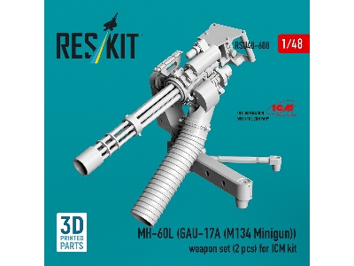 Sikorsky Mh-60l - 3d-printed Gau-17a (M134 Minigun) Weapon Set (2 Pcs / For Icm Kits) - image 4