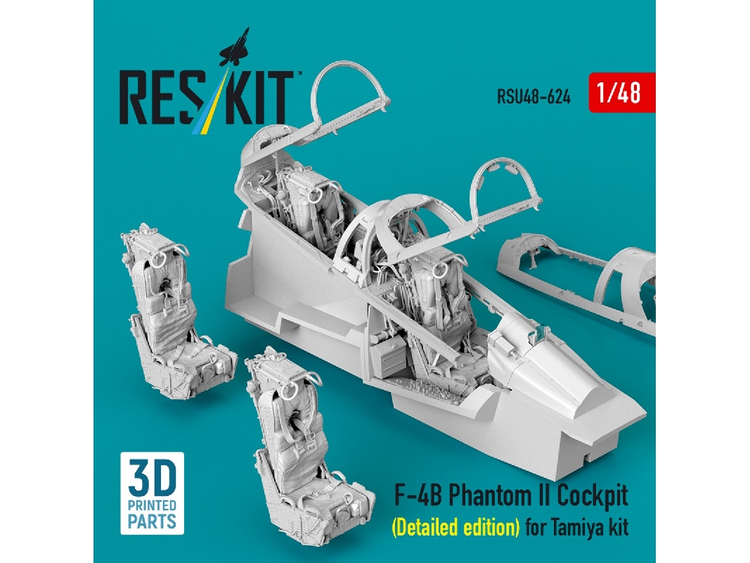Mcdonnell Douglas F-4 B Phantom Ii - Cockpit Detailed Edition (For Tamiya Kits / 3d-printed) - image 1