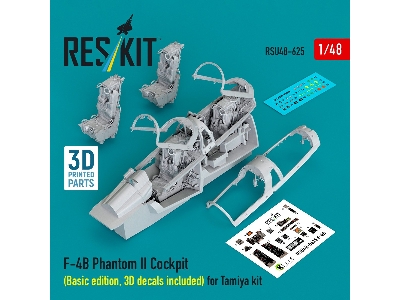 Mcdonnell Douglas F-4 B Phantom Ii - Cockpit Basic Edition With 3d Decals (For Tamiya Kits / 3d-printed) - image 1