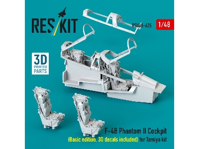 Mcdonnell Douglas F-4 B Phantom Ii - Cockpit Basic Edition With 3d Decals (For Tamiya Kits / 3d-printed) - image 2