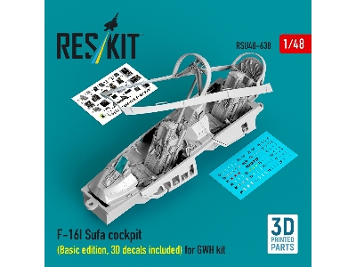 Lockheed Martin F-16i Sufa - Cockpit Basic Edition With 3d Decals (For Gwh Kits / 3d-printed) - image 1