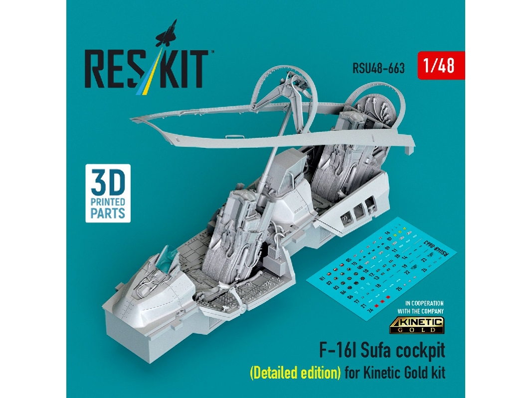 Lockheed Martin F-16i Sufa - Cockpit Detailed Edition (For Kinetic Gold Kits / 3d-printed) - image 1