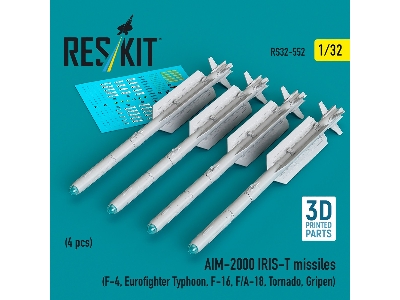 Aim-2000 Iris-t Missiles (4 Pcs / 3d-printed) - image 1