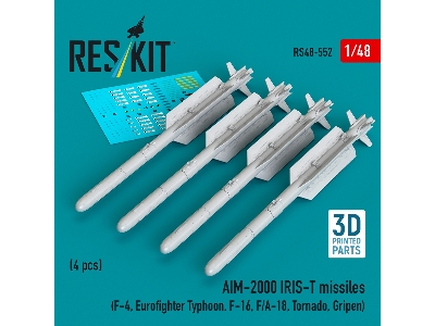 Aim-2000 Iris-t Missiles (4 Pcs / 3d-printed) - image 1
