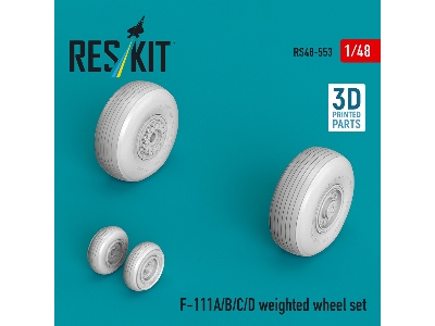 General Dynamics F-111 A/B/C/D - Weighted Wheel Set (3d-printed) - image 1