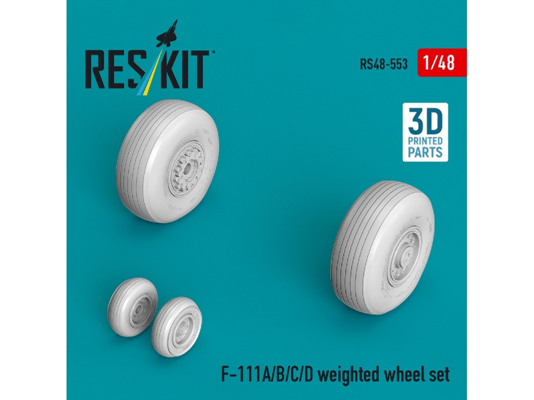General Dynamics F-111 A/B/C/D - Weighted Wheel Set (3d-printed) - image 1