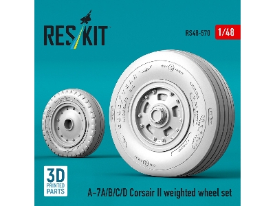 Ltv A-7 A/B/C/D Corsair Ii - Weighted Wheel Set (3d-printed) - image 2