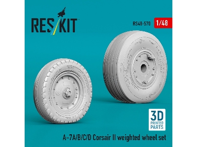 Ltv A-7 A/B/C/D Corsair Ii - Weighted Wheel Set (3d-printed) - image 3