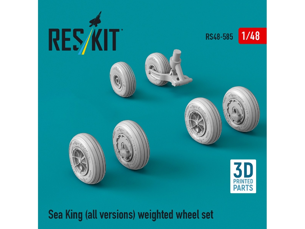 Sikorsky Sh-3 Sea King (All Versions) - Weighted Wheel Set (3d-printed) - image 1