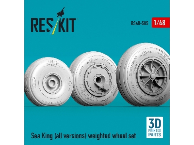 Sikorsky Sh-3 Sea King (All Versions) - Weighted Wheel Set (3d-printed) - image 3