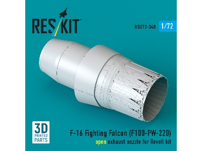 F-16 Fighting Falcon - F100-pw-220 Open Exhaust Nozzle (For Revell Kits / 3d-printed) - image 1