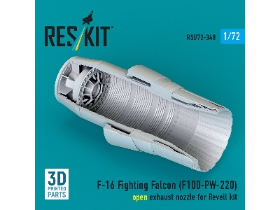 F-16 Fighting Falcon - F100-pw-220 Open Exhaust Nozzle (For Revell Kits / 3d-printed) - image 2