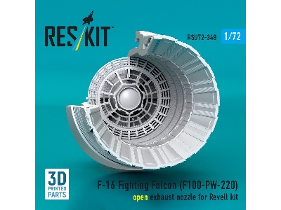 F-16 Fighting Falcon - F100-pw-220 Open Exhaust Nozzle (For Revell Kits / 3d-printed) - image 3