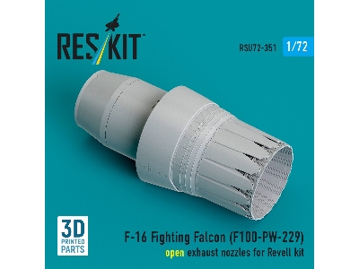 F-16 Fighting Falcon - F100-pw-229 Open Exhaust Nozzle (For Revell Kits / 3d-printed) - image 1
