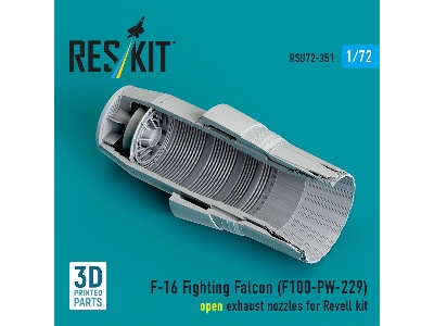 F-16 Fighting Falcon - F100-pw-229 Open Exhaust Nozzle (For Revell Kits / 3d-printed) - image 2