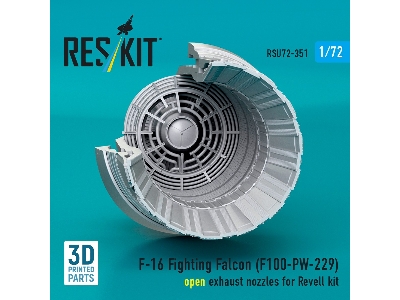 F-16 Fighting Falcon - F100-pw-229 Open Exhaust Nozzle (For Revell Kits / 3d-printed) - image 3