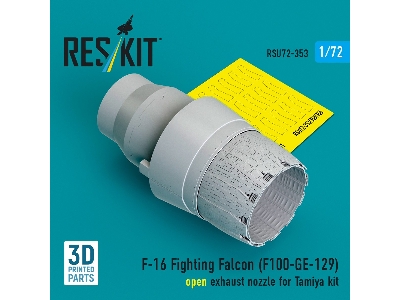 F-16 Fighting Falcon - F110-ge-129 Open Exhaust Nozzle (For Tamiya Kits / 3d-printed) - image 1