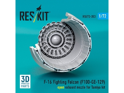 F-16 Fighting Falcon - F110-ge-129 Open Exhaust Nozzle (For Tamiya Kits / 3d-printed) - image 3