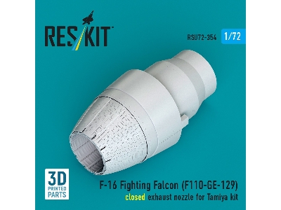 F-16 Fighting Falcon - F110-ge-129 Closed Exhaust Nozzle (For Tamiya Kits / 3d-printed) - image 1
