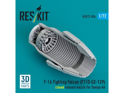 F-16 Fighting Falcon - F110-ge-129 Closed Exhaust Nozzle (For Tamiya Kits / 3d-printed) - image 2