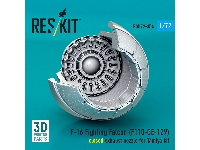 F-16 Fighting Falcon - F110-ge-129 Closed Exhaust Nozzle (For Tamiya Kits / 3d-printed) - image 3