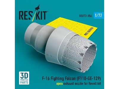 F-16 Fighting Falcon - F110-ge-129 Open Exhaust Nozzle (For Revell Kits / 3d-printed) - image 1