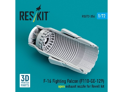 F-16 Fighting Falcon - F110-ge-129 Open Exhaust Nozzle (For Revell Kits / 3d-printed) - image 2