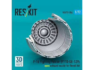 F-16 Fighting Falcon - F110-ge-129 Open Exhaust Nozzle (For Revell Kits / 3d-printed) - image 3