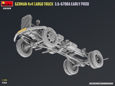 German 3t 4x4 Cargo Truck 3.6-6700a (Early Production) - image 3
