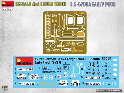 German 3t 4x4 Cargo Truck 3.6-6700a (Early Production) - image 5