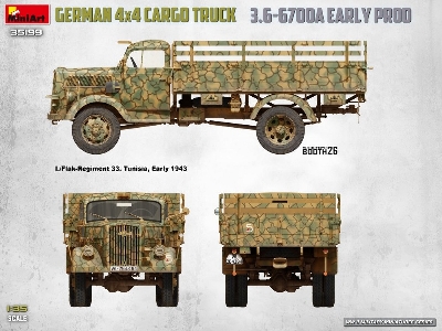 German 3t 4x4 Cargo Truck 3.6-6700a (Early Production) - image 8