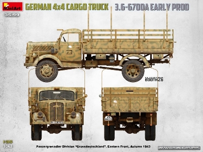 German 3t 4x4 Cargo Truck 3.6-6700a (Early Production) - image 9