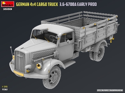 German 3t 4x4 Cargo Truck 3.6-6700a (Early Production) - image 13