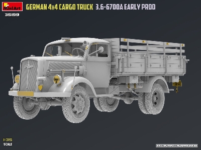 German 3t 4x4 Cargo Truck 3.6-6700a (Early Production) - image 51
