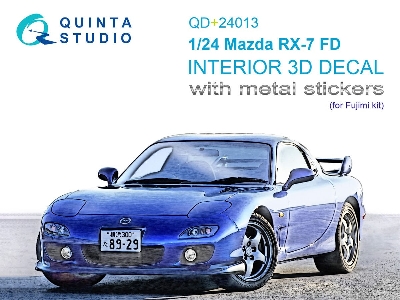 Mazda Rx-7 Fd - 3d-printed & Coloured Interior On Decal Paper With Metal Sticker Parts (For Fujimi Kits) - image 1