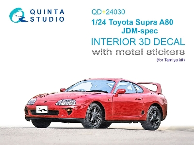 Toyota Supra A80 Jdm-spec - 3d-printed & Coloured Interior With Metal Sticker Parts (For Tamiya Kits) - image 1