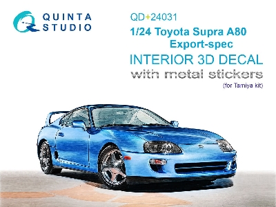 Toyota Supra A80 Export-spec - 3d-printed & Coloured Interior With Metal Sticker Parts (For Tamiya Kits) - image 1