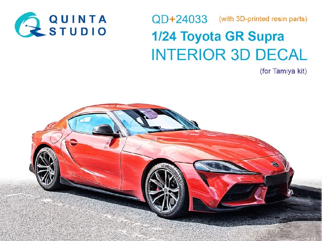Toyota Gr Supra - 3d-printed & Coloured Interior With 3d-printed Resin Parts (For Tamiya Kits) - image 1