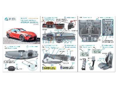 Toyota Gr Supra - 3d-printed & Coloured Interior With 3d-printed Resin Parts (For Tamiya Kits) - image 2