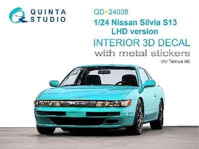 Nissan Silvia S13 Lhd Version - 3d-printed & Coloured Interior With Metal Sticker Parts (For Tamiya Kits) - image 1