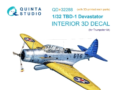 Douglas Tbd-1 Devastator - 3d-printed & Coloured Interior With 3d-printed Parts (For Trumpeter Kits) - image 1