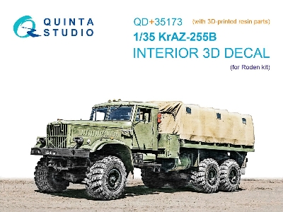 Kraz-255b - 3d-printed & Coloured Interior With 3d-printed Parts (For Roden Kits) - image 1