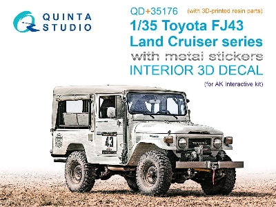 Toyota Fj43 Land Cruiser Series - 3d-printed & Coloured Interior With 3d-printed Parts (For Ak Interactive Kits) - image 1