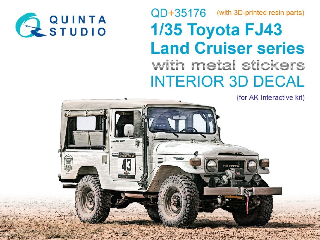 Toyota Fj43 Land Cruiser Series - 3d-printed & Coloured Interior With 3d-printed Parts (For Ak Interactive Kits) - image 1