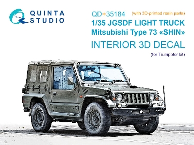Jgsdf Light Truck Mitsubishi Type 73 Shin - 3d-printed & Coloured Interior With 3d-printed Parts (For Trumpeter Kits) - image 1