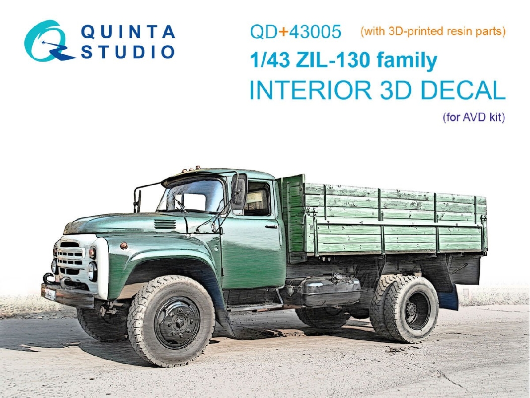 Zil-130 Family - 3d-printed & Coloured Interior With 3d-printed Resin Parts (For Avd Kits) - image 1