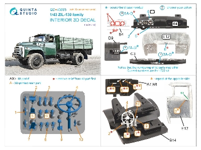 Zil-130 Family - 3d-printed & Coloured Interior With 3d-printed Resin Parts (For Avd Kits) - image 3