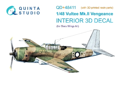 Vultee Mk.Ii Vengeance - 3d-printed & Coloured Interior With 3d-printed Parts (For Dora Wings Kits) - image 1
