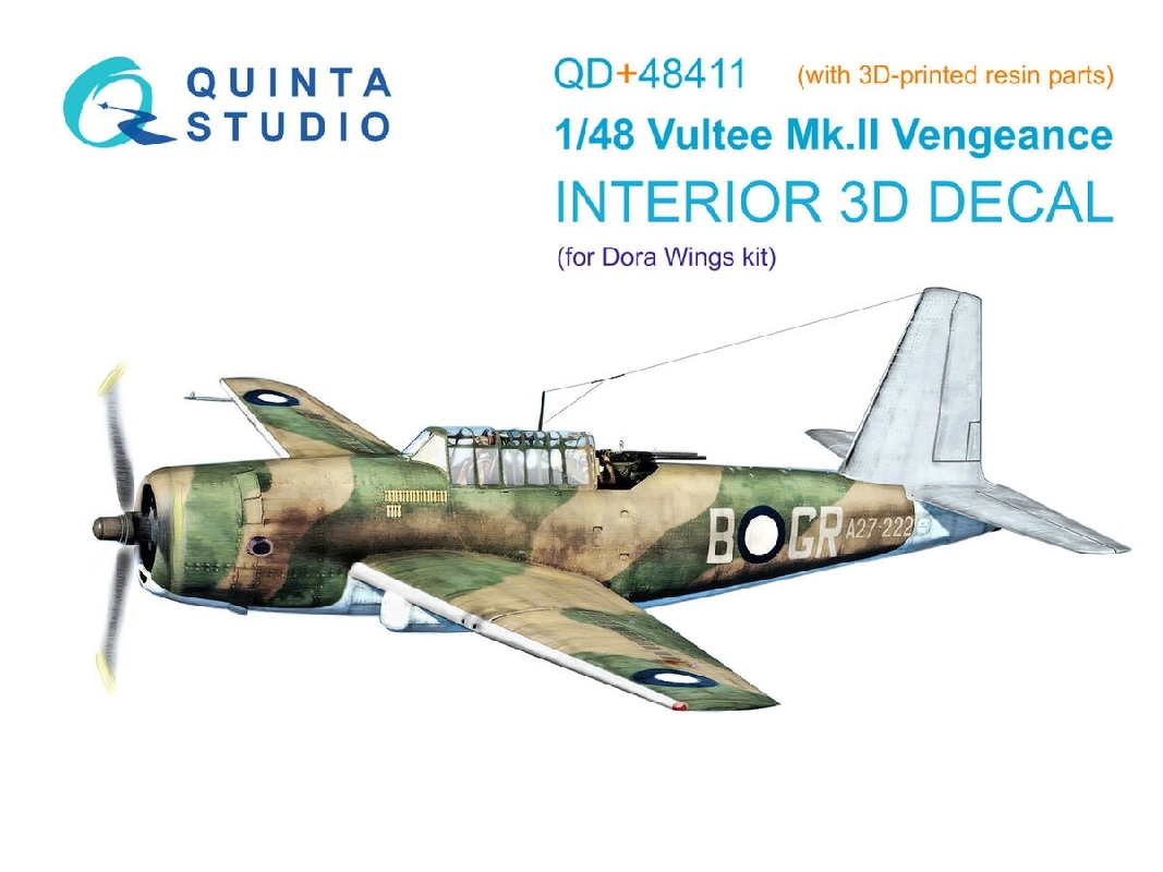 Vultee Mk.Ii Vengeance - 3d-printed & Coloured Interior With 3d-printed Parts (For Dora Wings Kits) - image 1